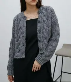 Aunt Marie's ケーブルニットカーディガン/プルオーバー