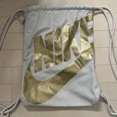 NIKE ナップサック　ホワイト/ゴールド