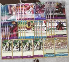 ワンピースカード 青紫サンジ デッキ デッキパーツ セット