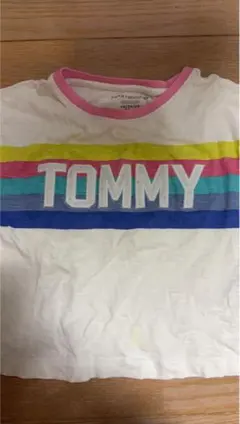 TOMMY ストライプTシャツとハート柄レギンスセット❗️