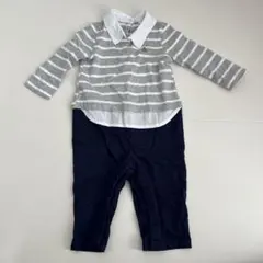 baby GAP ストライプロンパース 6-12ヶ月