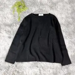 OPAQUE.CLIP L ニット セーター 黒 イタリア製糸 通勤 フィルビビ