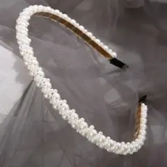 キッズ　カチューシャ　パール　白　ホワイト　入園式　卒園式　入学式　髪飾り