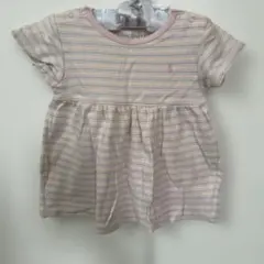 Ralph Lauren ベビー ワンピース ストライプ　くすみカラー　Tシャツ
