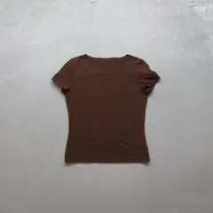 ANAYI 日本製 A1455 Tシャツ M 茶 刺繍のサムネイル