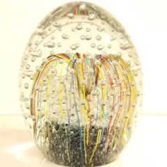 Murano Glass Italy Egg Paperweight