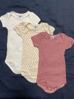 Petit Bateau オーガニックコットンロンパース3枚セット12m/74㎝