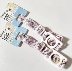 Disney ボトルホルダー 2個セットピンク ミッキーミニー ネックストラップ