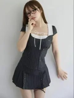 andmary Chuchu pleats ribbon dress - メルカリ