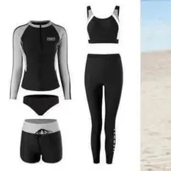 水着 ラッシュガード 5点セット フィットネス セパレート 日焼け対策