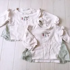 SIMPLEFREE 長袖カットソー 90サイズ　双子