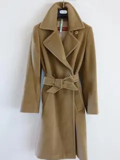 マックスマーラステュディオアンゴラウールベルテッドコート■34ベージュ