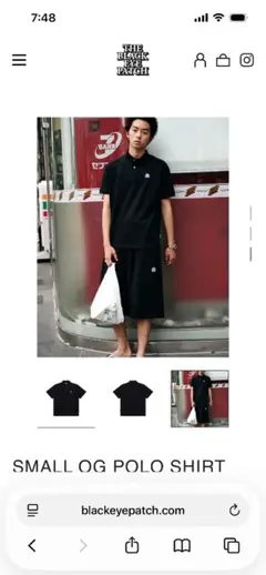 本日まで！THE BLACK EYE PATCH SMALL OG ポロシャツのサムネイル