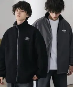 UMBRO 2wayリバーシブルワンポイントロゴ刺繍トラックボアジャケット