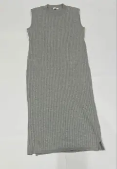 KOE グレー ニット ノースリーブ ロングワンピース Sサイズ