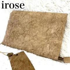 【希少‼︎】irose ペーパークラフト クラッチバッグ レザー 封筒型