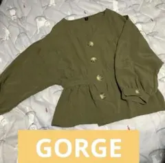 GORGE シャツ　ブラウス カーキ　ウエストマークのサムネイル