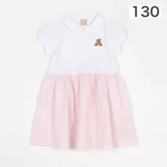 【新品】プティマイン　くまポロワンピース　POLO 半袖　女の子　130