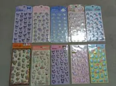 サンリオ　ぷくっとシール 10枚セット　マイメロ　クロミ　シナモン　ハンギョドン