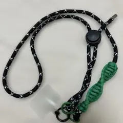 スマホショルダーストラップ ブラック グリーン