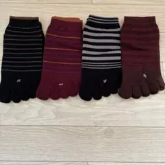 【7-7-3】【7-7-4】5本指ショートソックス8足