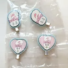 新品★クリームバニー 4個セット ヘアクリップ