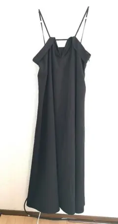 【美品】Vis　肩紐ジャンバースカート　オールインワン　ブラック　フリーサイズ