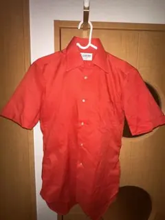 OXFORD メンズ デカ襟半袖シャツ レッドのサムネイル