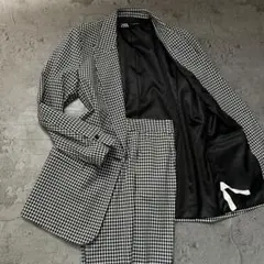 未使用級 ZARA ザラ シアサッカー セットアップ ギンガムチェック L相当