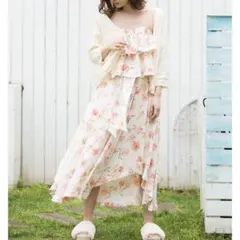 【未使用】Mercuryduo カーネーションプリントロングスカート