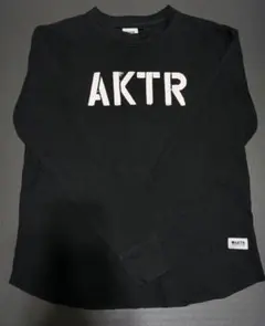 AKTR ワッフル 長袖カットソー ブラック