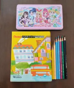 色鉛筆　アイカツ　Pentel　パスティック　まとめ売り