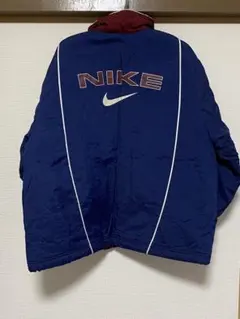 90s ナイキ ナイロンジャケット 中綿 バックロゴ S キッズ レディース