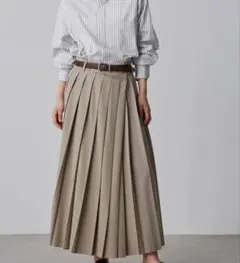 YLÈVE プリーツスカート YLEVE｜ウール サージ プリーツ スカート “WOOL SURGE PLEATED SK” 168