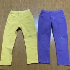 イエロー・パープル長ズボン2点セット