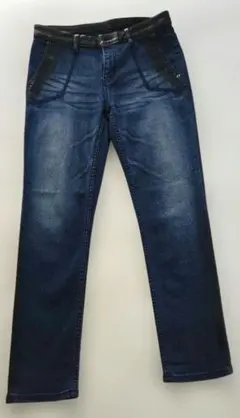 異素材切替 デニムパンツのサムネイル
