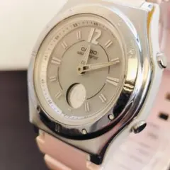 稼働品 CASIO wave ceptor 電波時計 デジアナ ピンク