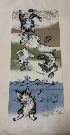 わちふぃーるどダヤン　手拭い ノベルティ 鳥獣戯画のサムネイル