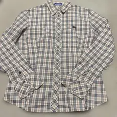 ☆美品　バーバリーブルーレーベル　ノバチェック　長袖シャツ40