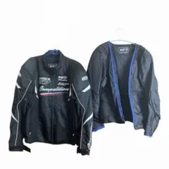 【美品・3L】elf エルフ バイク用 ライディングジャケット インナー付き