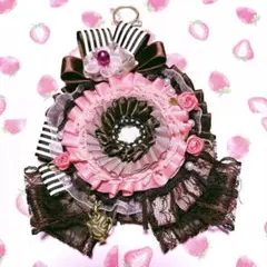 痛ロゼット　ロゼット　缶バッジ　オタ活　推し活グッズ　痛ば　ピンク　ブラウン