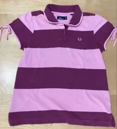 【美品】FRED PERRYフレッドペリーレディース 半袖綿ポロシャツ S