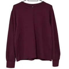 UNIQLO ソフトニットパフスリーブクルーネックT（長袖）