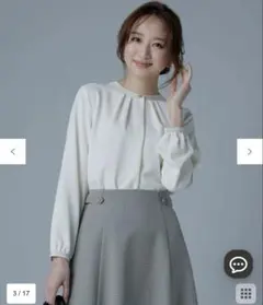 エニィスィス　【AIコラボ】フロントボタンタック ブラウス