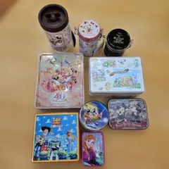 東京ディズニーリゾート　40周年他　お菓子缶　空缶　空き缶　まとめ売り　9点