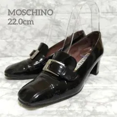 MOSCHINO モスキーノ パンプス エナメル バックル ヒール 22のサムネイル