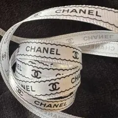 シャネル リボン 非売品 1mラッピングリボン ホワイト