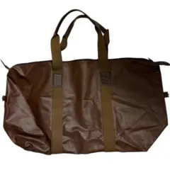 ヴィンテージ ボストンバッグ ブラウンフェイクレザー 軽量