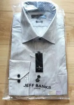 JEFF BANKS ワイシャツ ストライプ スリムフィット 42-82