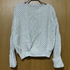 Sofia Jeans ケーブルニットセーター【XS】 アイボリースパンコール